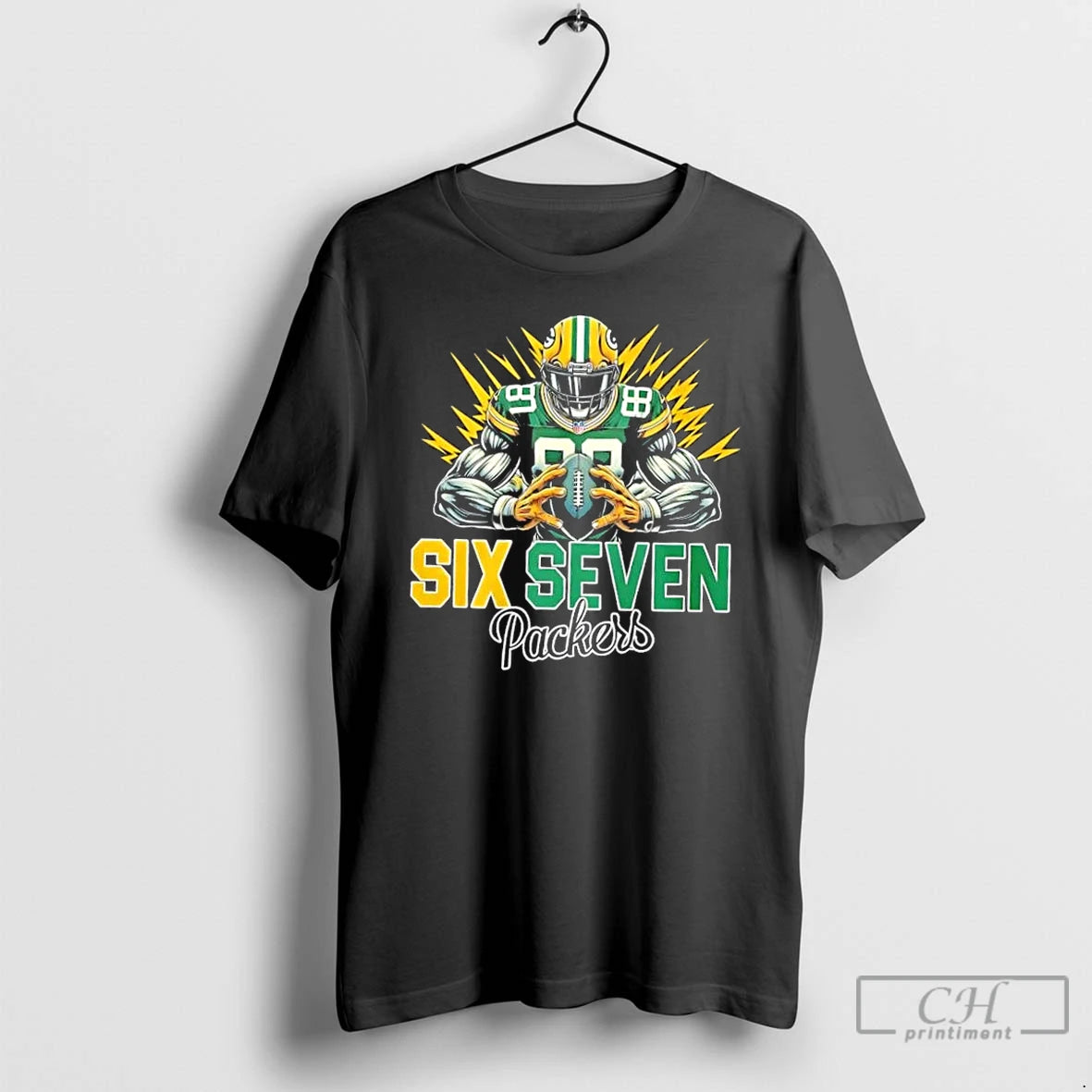 Premium Six Seven 6 7 Green Bay Packers Football Mascot T-Shirts, Hoodie, Sweatshirt | InkThreadWorks.com