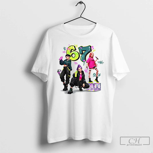 Premium Six Seven 6 7 Meme Graffiti Kpop Huntrix Girls Band T-Shirts, Hoodie, Sweatshirt | InkThreadWorks.com