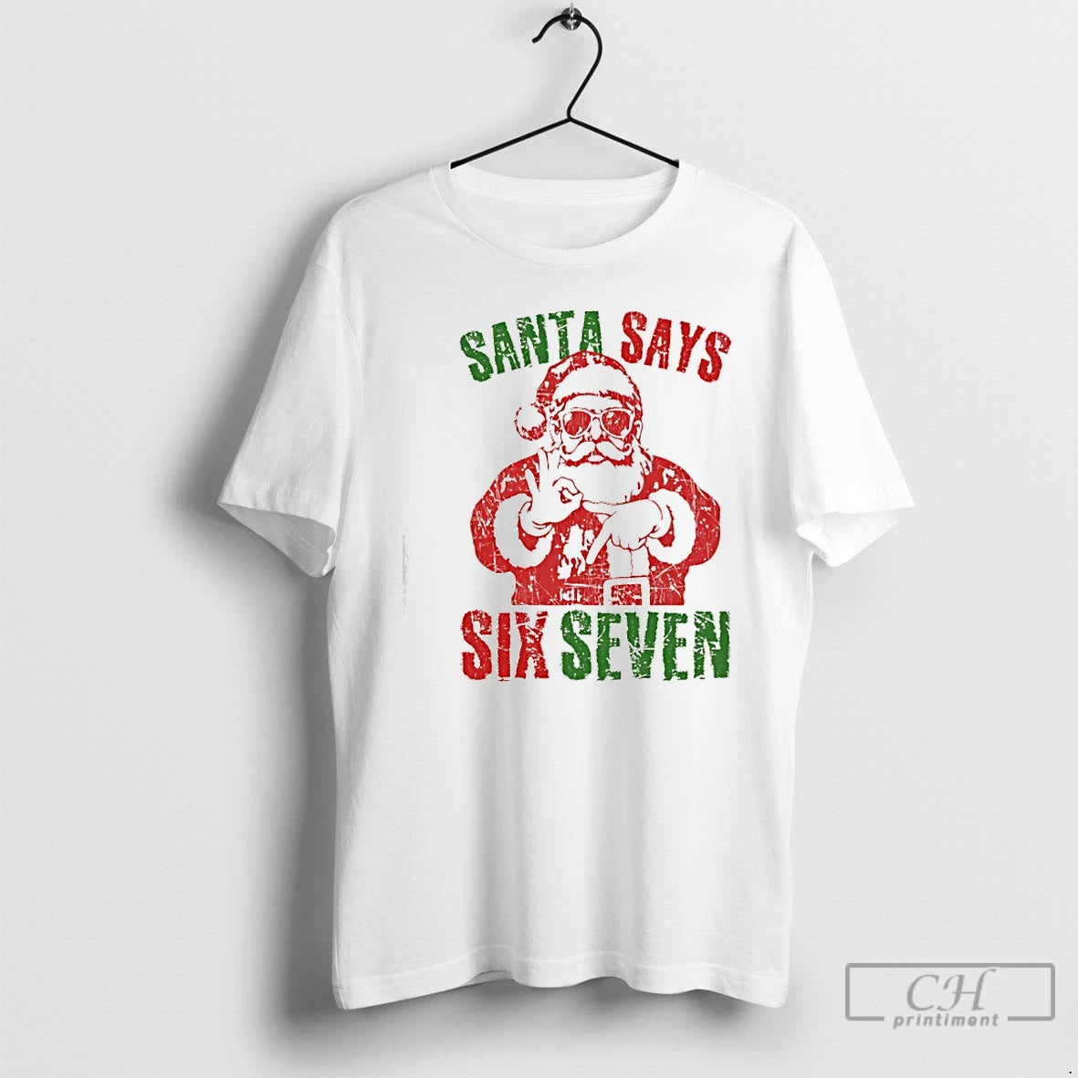 Premium Six Seven Bruh Santa Claus Hands 67 Christmas Retro T-Shirts, Hoodie, Sweatshirt | InkThreadWorks.com