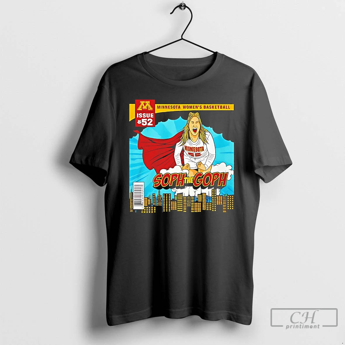 Premium Sophie Hart Minnesota Golden Gophers Soph The Goph Superman T-Shirts, Hoodie, Sweatshirt | InkThreadWorks.com