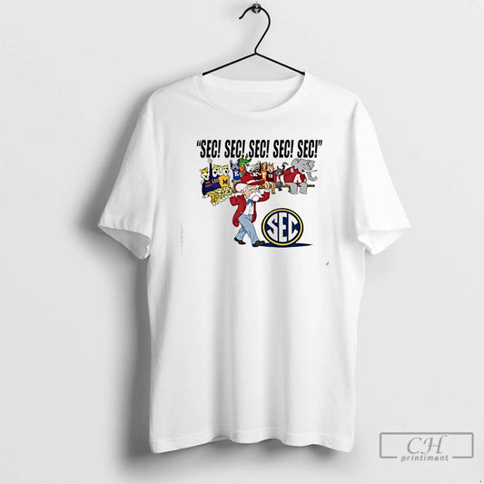 Premium Southeastern Conference Sec Sec Sec Sec Sec Mascots Logo T-Shirts, Hoodie, Sweatshirt | InkThreadWorks.com