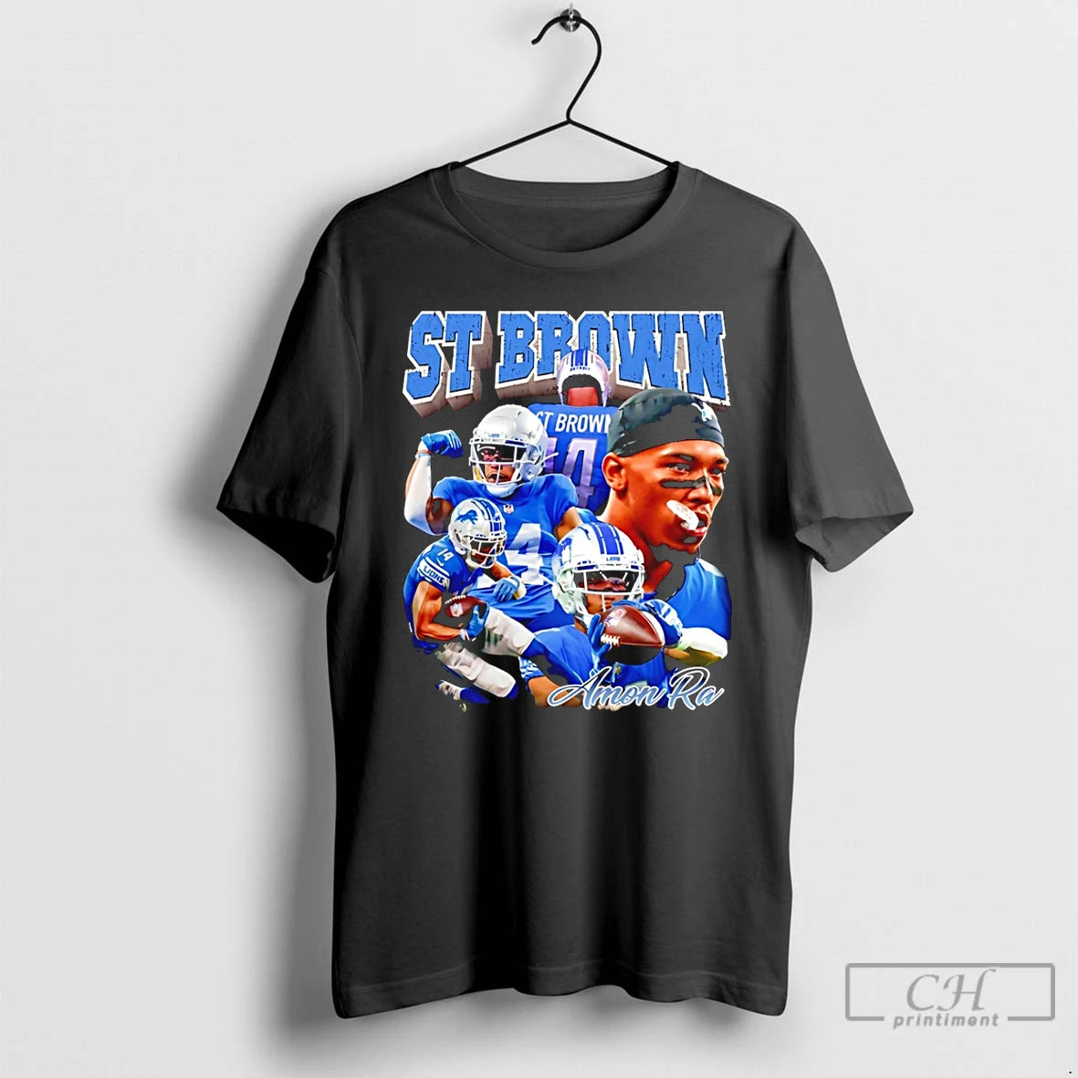 Premium St Brown Amon Ra Detroit Lions Vintage 90s 2026 T-Shirts, Hoodie, Sweatshirt | InkThreadWorks.com