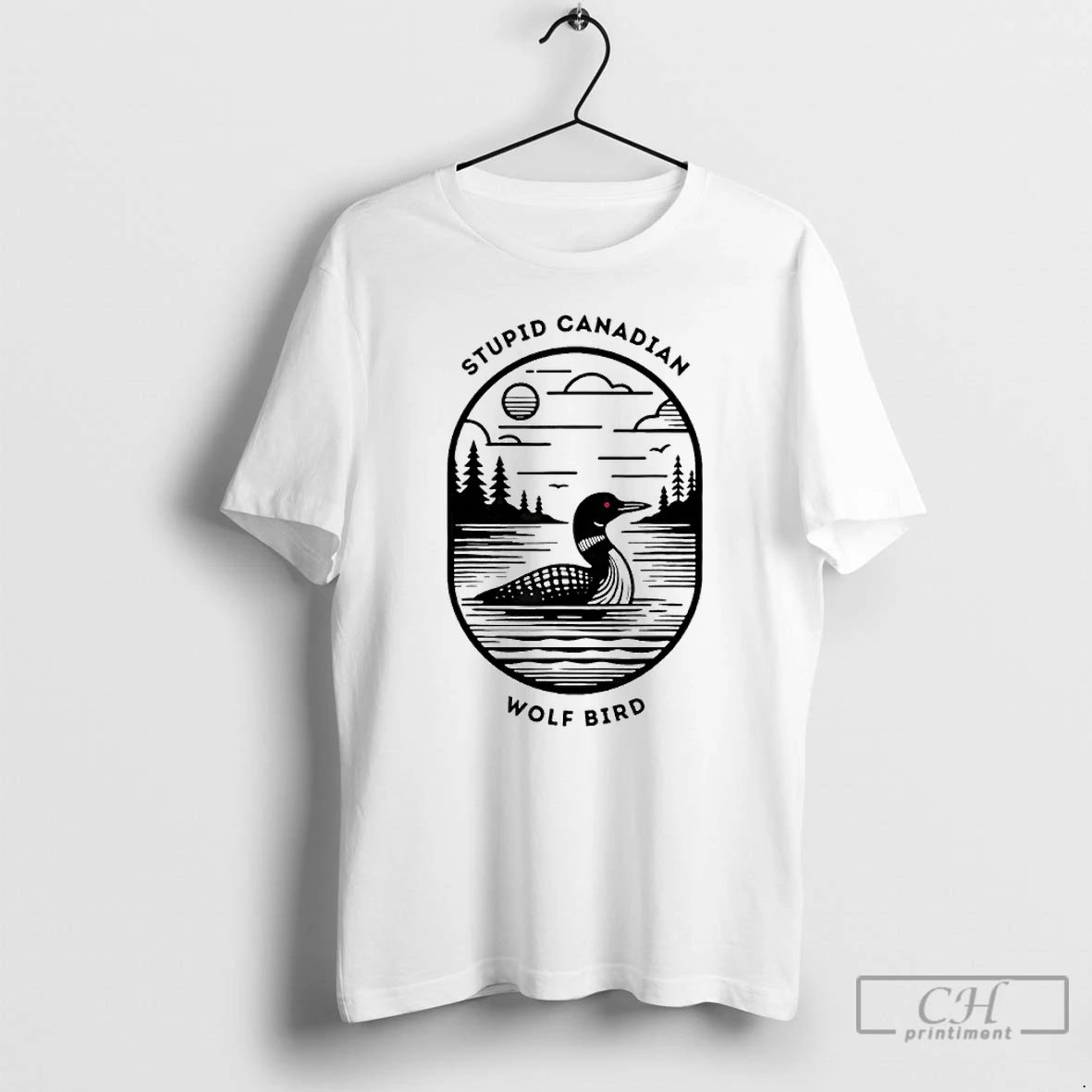 Premium Stupid Canadian Wolf Bird Hockey Romance Lgbt T-Shirts, Hoodie, Sweatshirt | InkThreadWorks.com