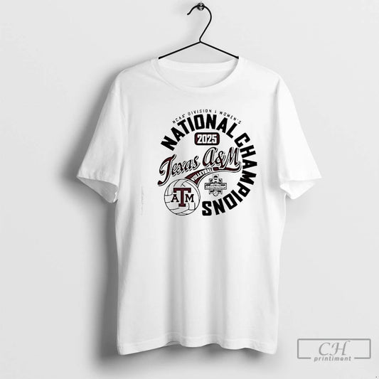 Premium Texas Am Aggies 2025 Womens Volleyball National Champions T-Shirts, Hoodie, Sweatshirt | InkThreadWorks.com