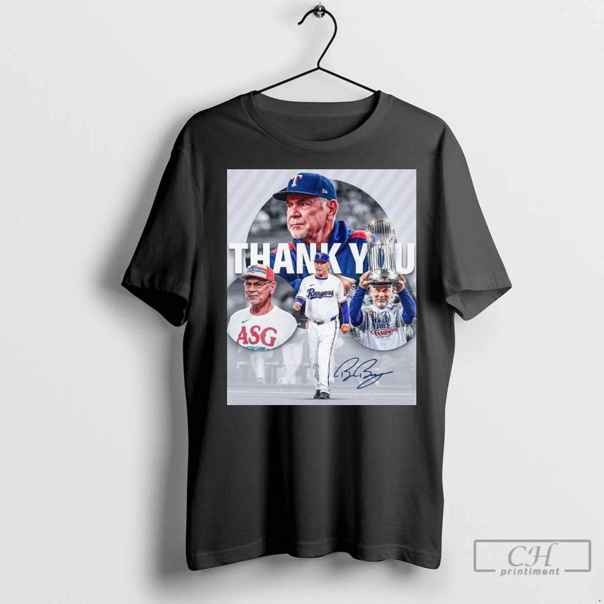 Premium Texas Rangers Thank You Bruce Bochy Signature