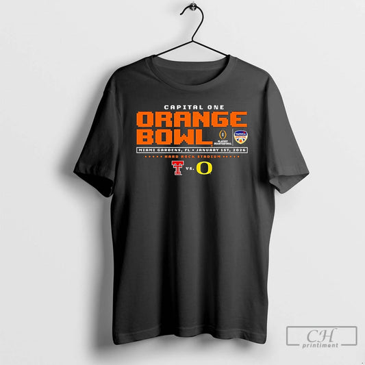 Premium Texas Tech Vs Oregon 2025 26 Orange Bowl Duck Hunt Game T Shirts Sweater Hoodie, Sweatshirt | InkThreadWorks.com