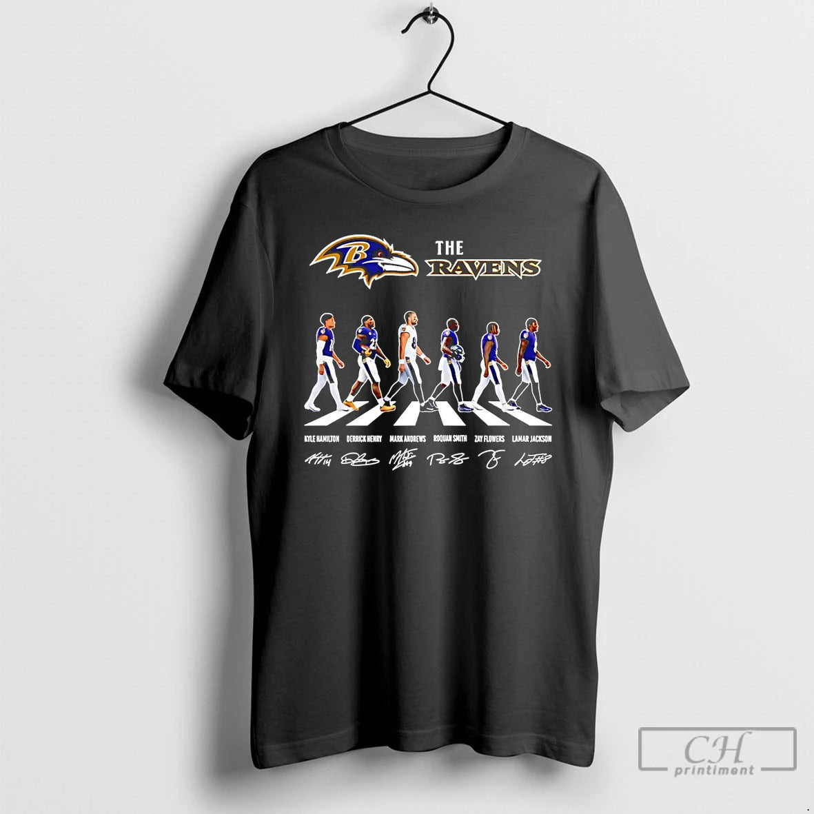 Premium The Baltimore Ravens Cross The Street Signatures 2026 T-Shirts, Hoodie, Sweatshirt | InkThreadWorks.com