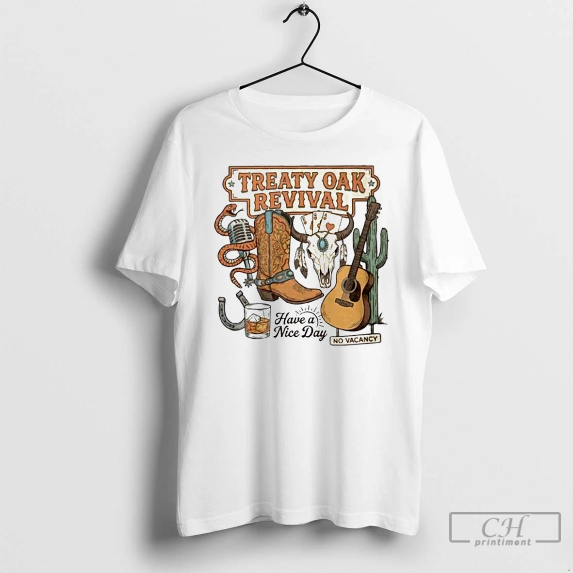 Premium Treaty Oak Revival Country Music Western Cowboy T-Shirts, Hoodie, Sweatshirt | InkThreadWorks.com