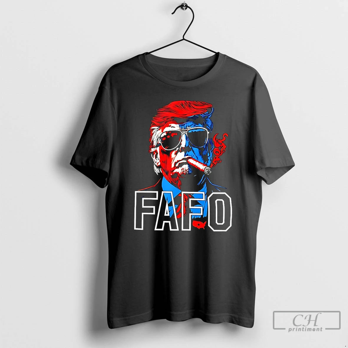 Premium Trump Smoking A Cigar Fafo T-Shirts, Hoodie, Sweatshirt | InkThreadWorks.com