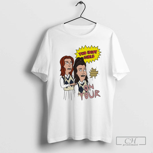 Premium Two Idiot Girls X Beavis And Butthead On Tour Shirt Sweater Hoodie, Sweatshirt | InkThreadWorks.com