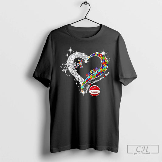 Premium University Of Alabama Autism Awareness Accept Understand Love T-Shirts, Hoodie, Sweatshirt | InkThreadWorks.com