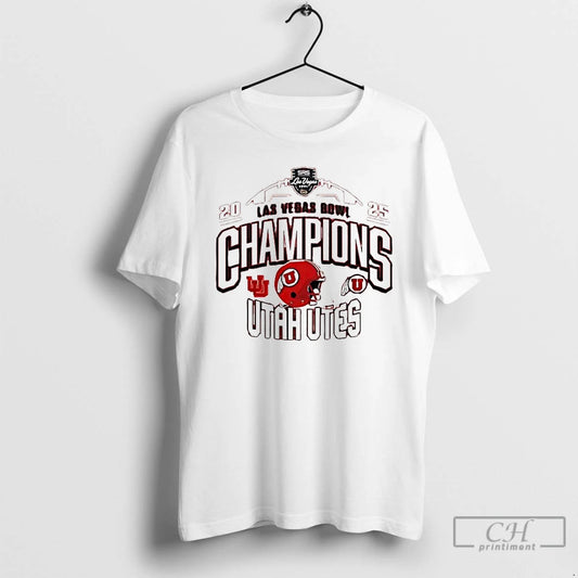 Premium Utah Utes 2025 Las Vegas Bowl Champions Helmet T-Shirts, Hoodie, Sweatshirt | InkThreadWorks.com