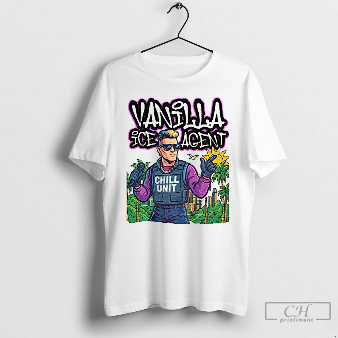 Premium Vanilla Ice Agent Chill Unit Meme Pop Culture Parody T-Shirts, Hoodie, Sweatshirt | InkThreadWorks.com