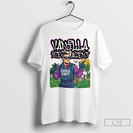 Premium Vanilla Ice Agent Chill Unit Meme Pop Culture Parody T-Shirts, Hoodie, Sweatshirt | InkThreadWorks.com