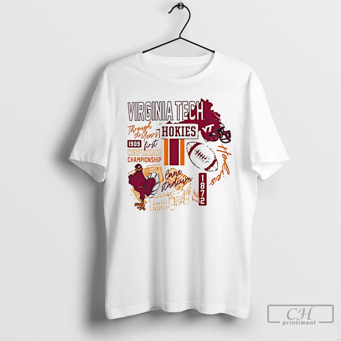 Premium Virginia Tech Hokies Through The Years Icon T-Shirts, Hoodie, Sweatshirt | InkThreadWorks.com