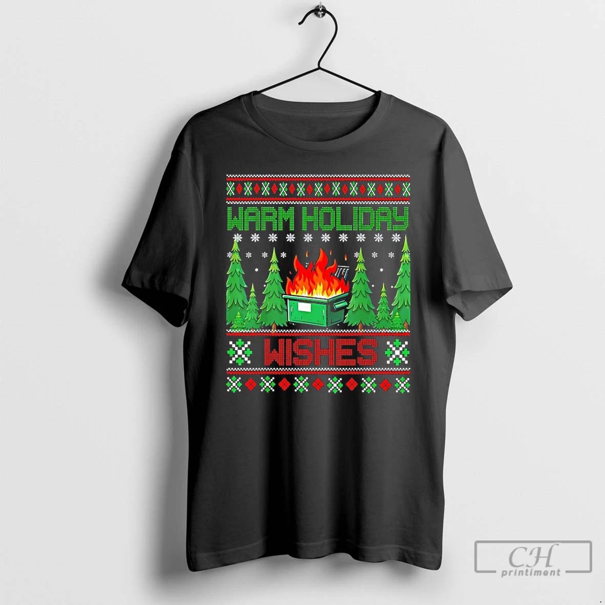 Premium Warm Holiday Wishes Christmas T-Shirts, Hoodie, Sweatshirt | InkThreadWorks.com