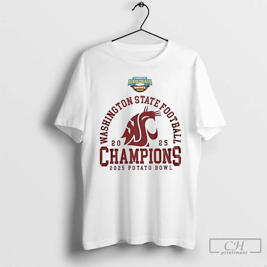 Premium Washington State Cougars 2025 Famous Idaho Potato Bowl Champions T-Shirts, Hoodie, Sweatshirt | InkThreadWorks.com