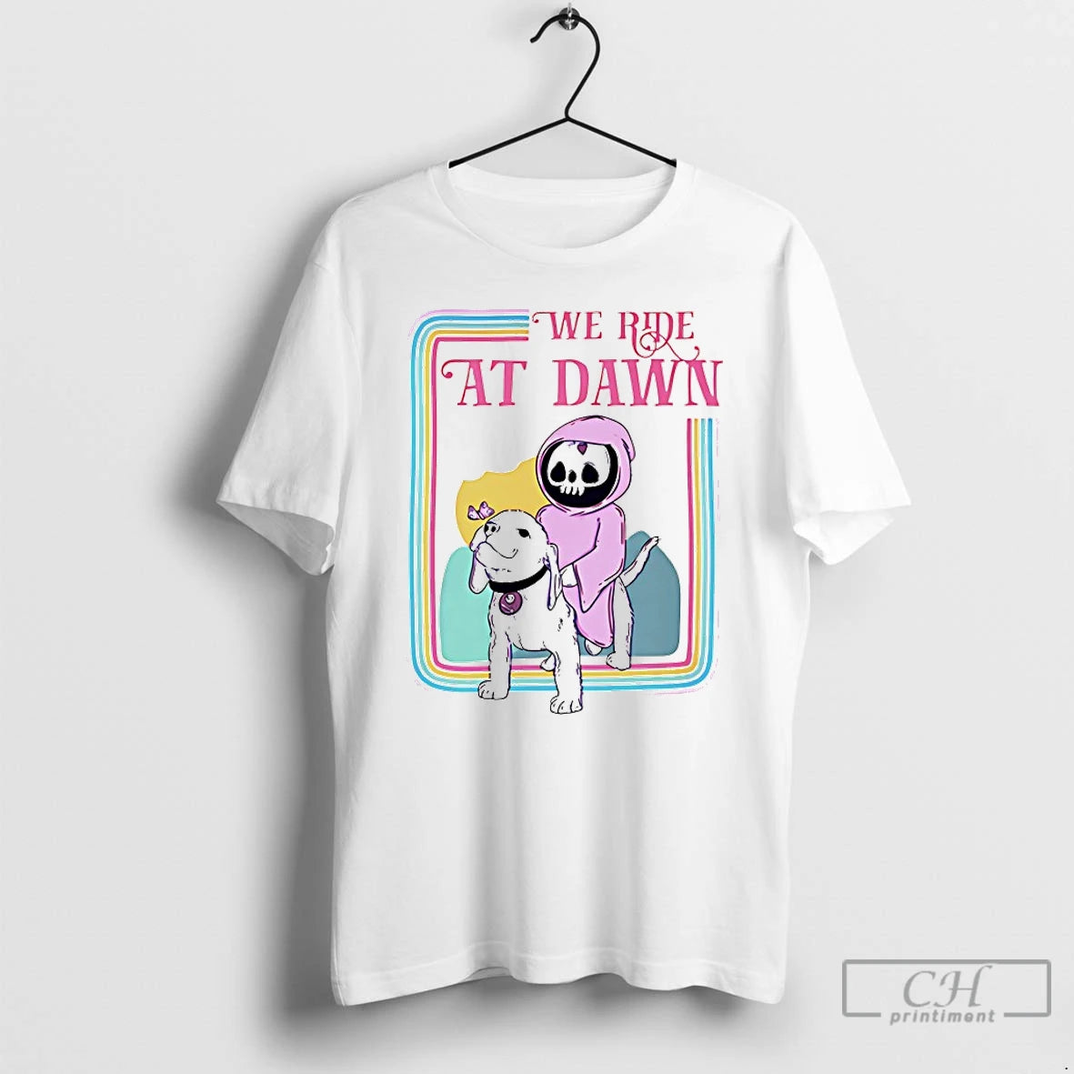 Premium We Ride At Dawn Grim Reaper T-Shirts, Hoodie, Sweatshirt | InkThreadWorks.com