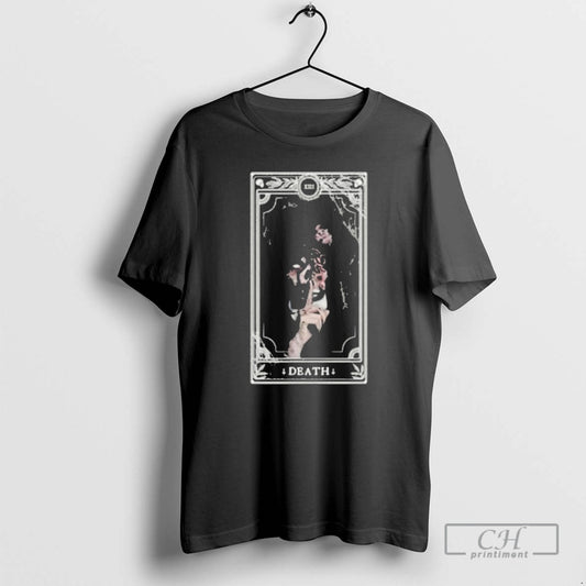 Premium Wednesday Addams Death Tarot Card Xiii Gothic Shirt Sweater Hoodie, Sweatshirt | InkThreadWorks.com