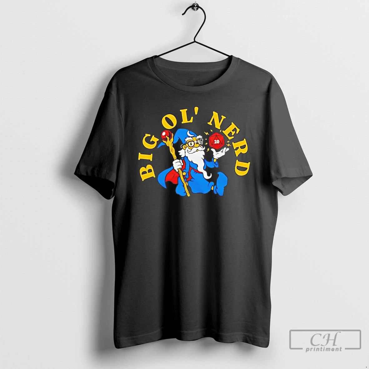 Premium Wizard Dungeons Dragons Big Ol Nerd T-Shirts, Hoodie, Sweatshirt | InkThreadWorks.com