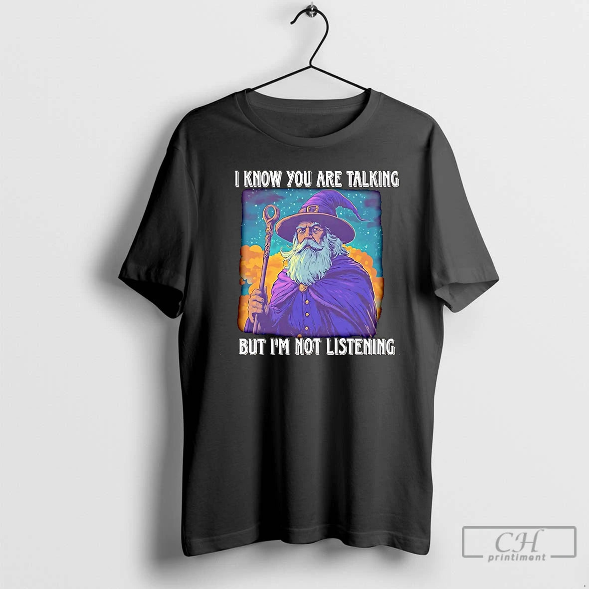 Premium Wizard I Know You Are Talking But Im Not Listening Christmas T Shirts Sweater Hoodie, Sweatshirt | InkThreadWorks.com
