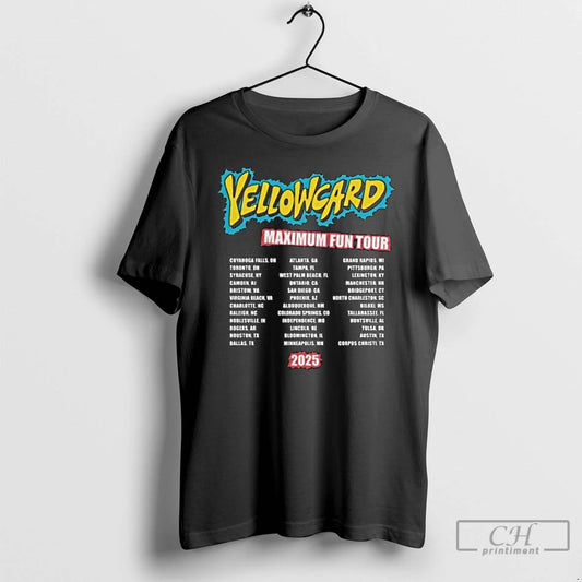 Premium Yellowcard Maximum Fun Tour 2025 T-Shirts, Hoodie, Sweatshirt | InkThreadWorks.com