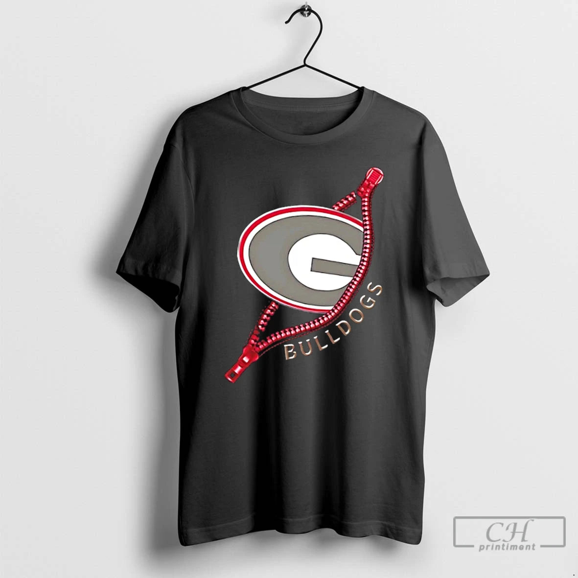 Premium Zipper X Georgia Bulldogs Football Logo T-Shirts, Hoodie, Sweatshirt | InkThreadWorks.com