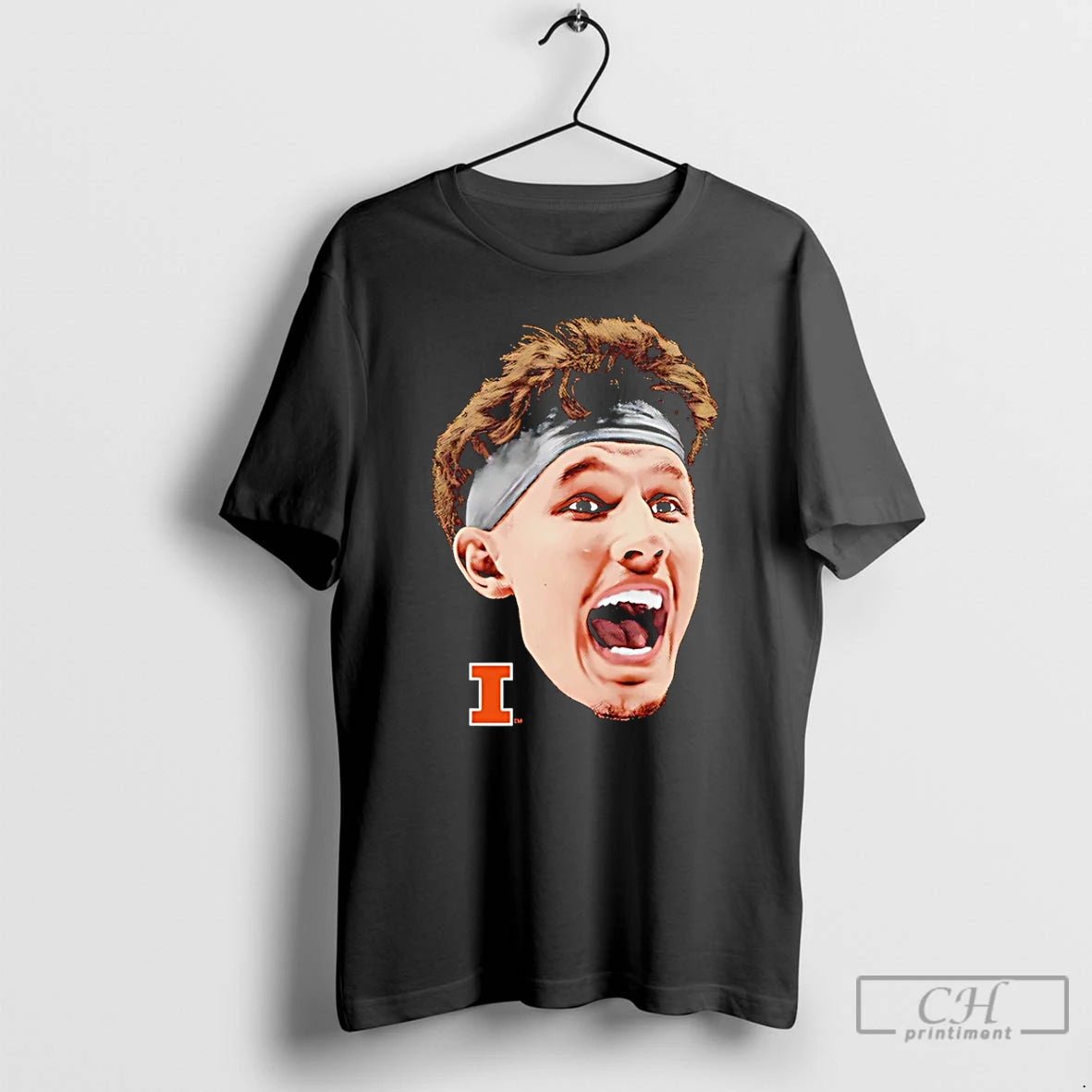 Premium Zvonimir Ivisic Llinois Fighting Illini Portrait Big Head T-Shirts, Hoodie, Sweatshirt | InkThreadWorks.com