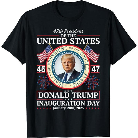 President Donald Trump Inauguration Day 2025 Memorabilia T-Shirt Made in USA