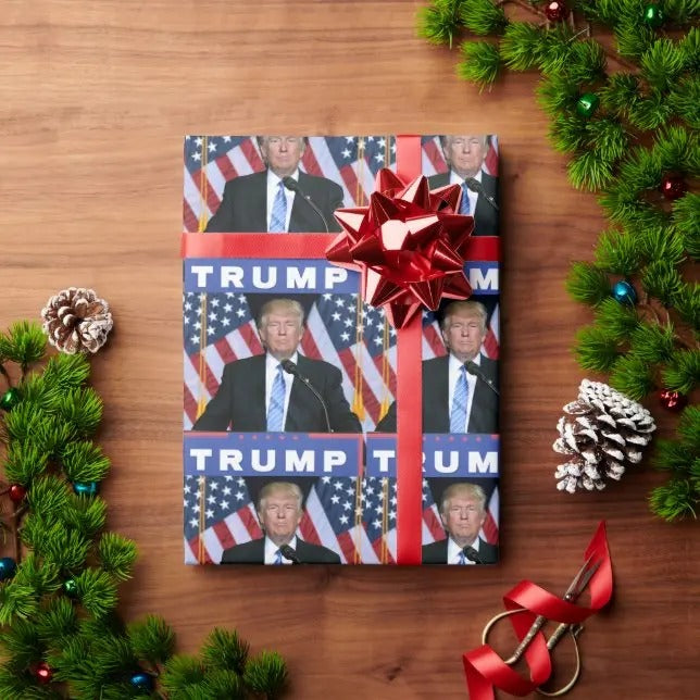 President Donald Trump Wrapping Paper T-Shirts, Hoodie, Sweatshirt | InkThreadWorks.com