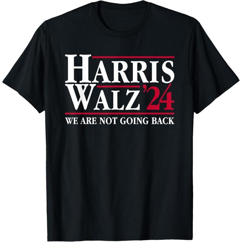 President Kamala Harris Tim Walz VP We Are Not Going Back! T-Shirt made in usa Hoodie, Sweatshirt | InkThreadWorks.com
