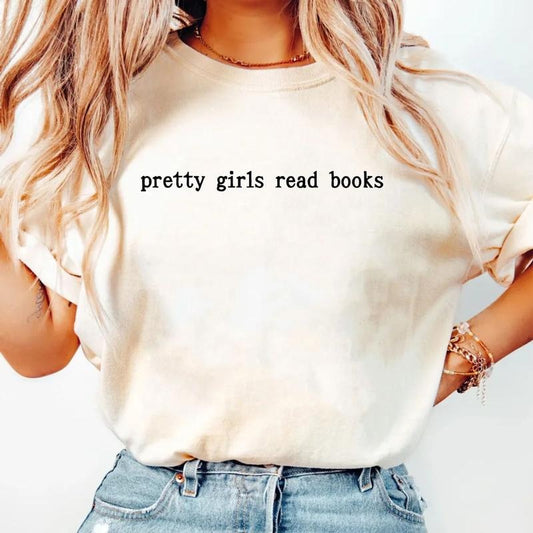 Pretty Girls Read Books Shirt, Bookish Tshirt, Minimalist Book Tee, Book Readers Gift, Books Lover Sweatshirt Gift For Her, Hot Girls Read Book Hoodie
