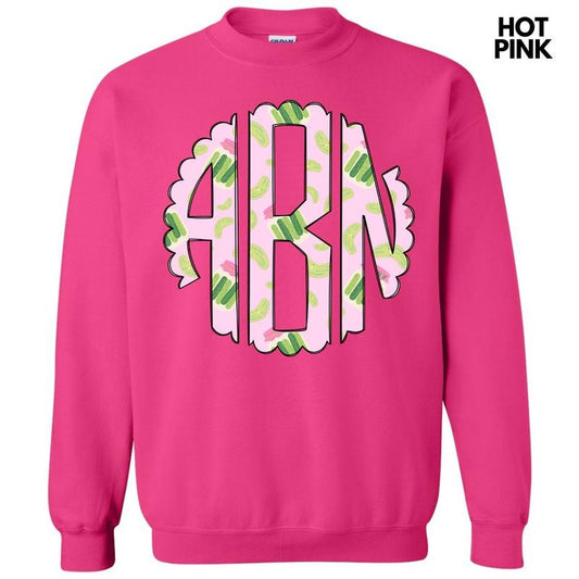 Pretty Pickles Monogram Sweatshirt 'NLB' T-Shirts, Hoodie | InkThreadWorks.com