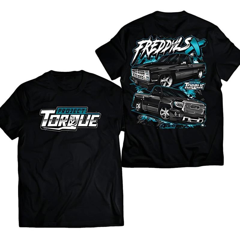 Project Torque C10x GMC T-Shirt, Graphic Design Car T-shirt, Menswear, Unisex Cotton, Casual Tops