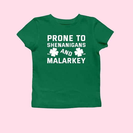 Prone to Shenanigans and Malarkey, St Patrick's Day Shirt, Lucky Shamrock Shirt, Irish Shirt, Lucky Tanks, Patricks Day...