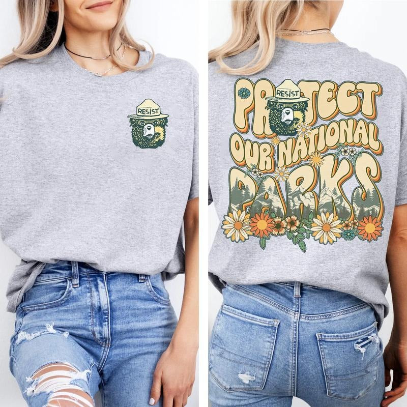 Protect Our National Parks 2 Sides T-Shirt, Subtle Ant1 Trump tshirt, Respect The Local Wildlife T, Yosemite Joshua Park...