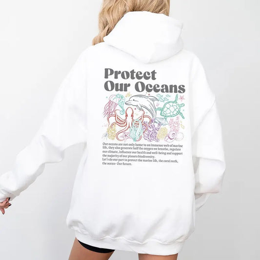 Protect Our Oceans Hoodie, Save Your Oceans Sweatshirt, Beach Hoodie, Save The Ocean , Marine Biologist Shirt, Surfing...