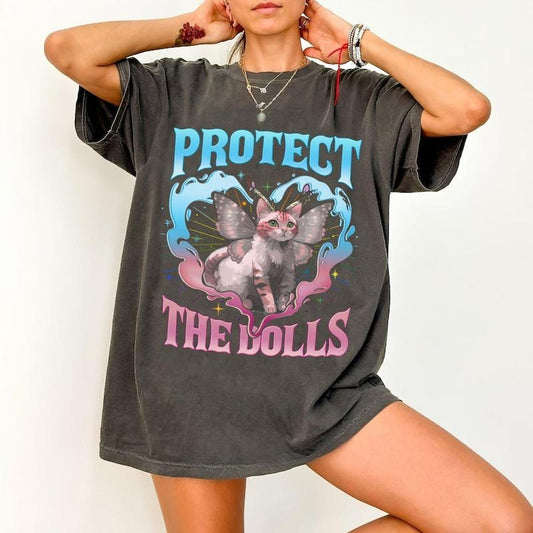 Protect The Dolls Shirt, Feminist Gender Equality Shirt, Subtle Leftist Protect Trans Folks Pride Tee, Human Rights Trans...