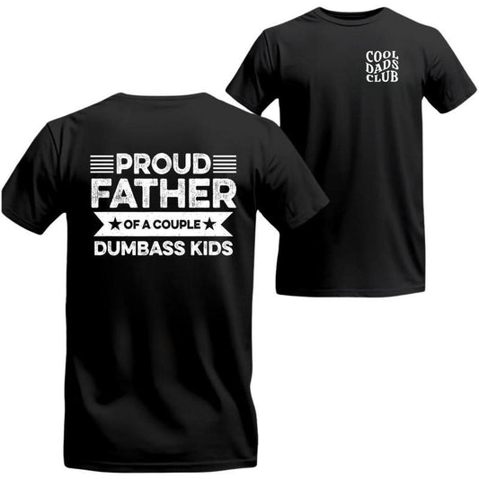 Proud Father Funny T-shirt - Cool Dad Club Design Humorous Style 100% Cotton Casual Wear For Father's Day Machine Washable Men's - Menswear Tops