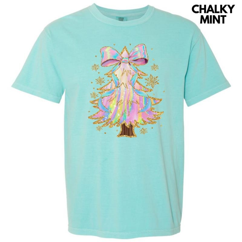 Psychedelic Swirls Christmas Tree Comfort Colors T-Shirt 'NLB' Hoodie, Sweatshirt | InkThreadWorks.com