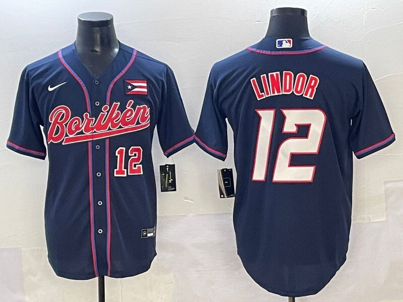 Puerto Rico #12 Francisco Lindor Puerto Rico Collaboration Style 1