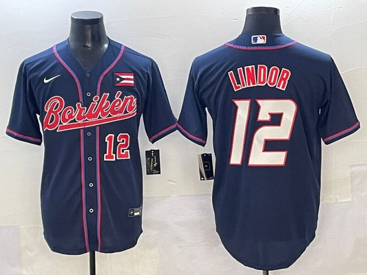 Puerto Rico #12 Francisco Lindor Puerto Rico Collaboration Style 1