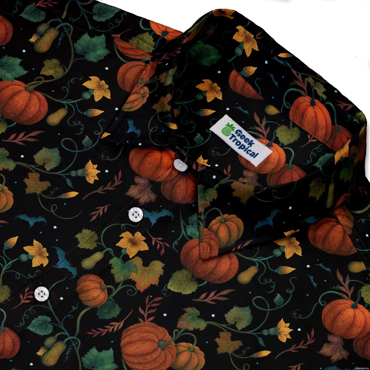 Pumpkin Bats Button Up Shirt