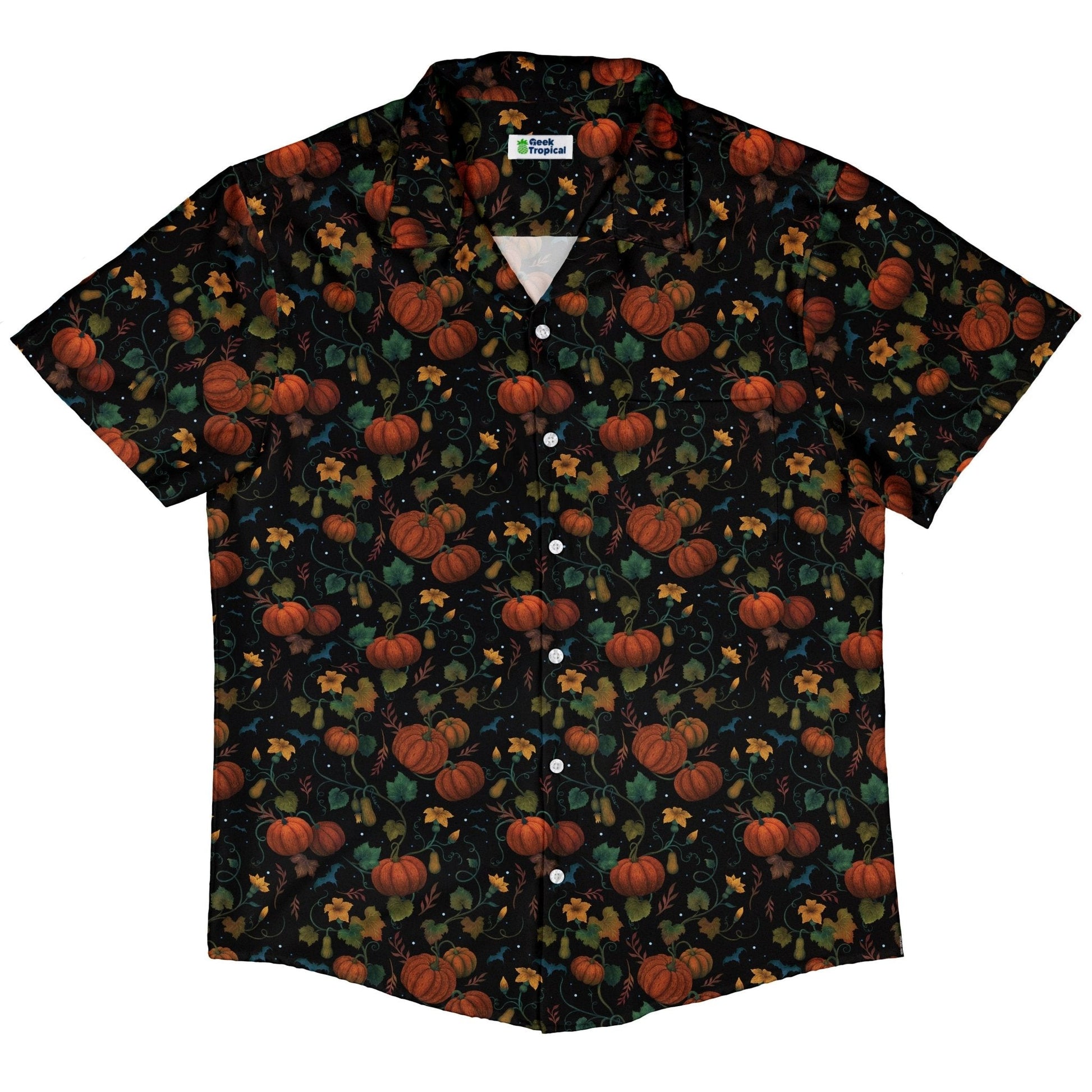 Pumpkin Bats Button Up Shirt