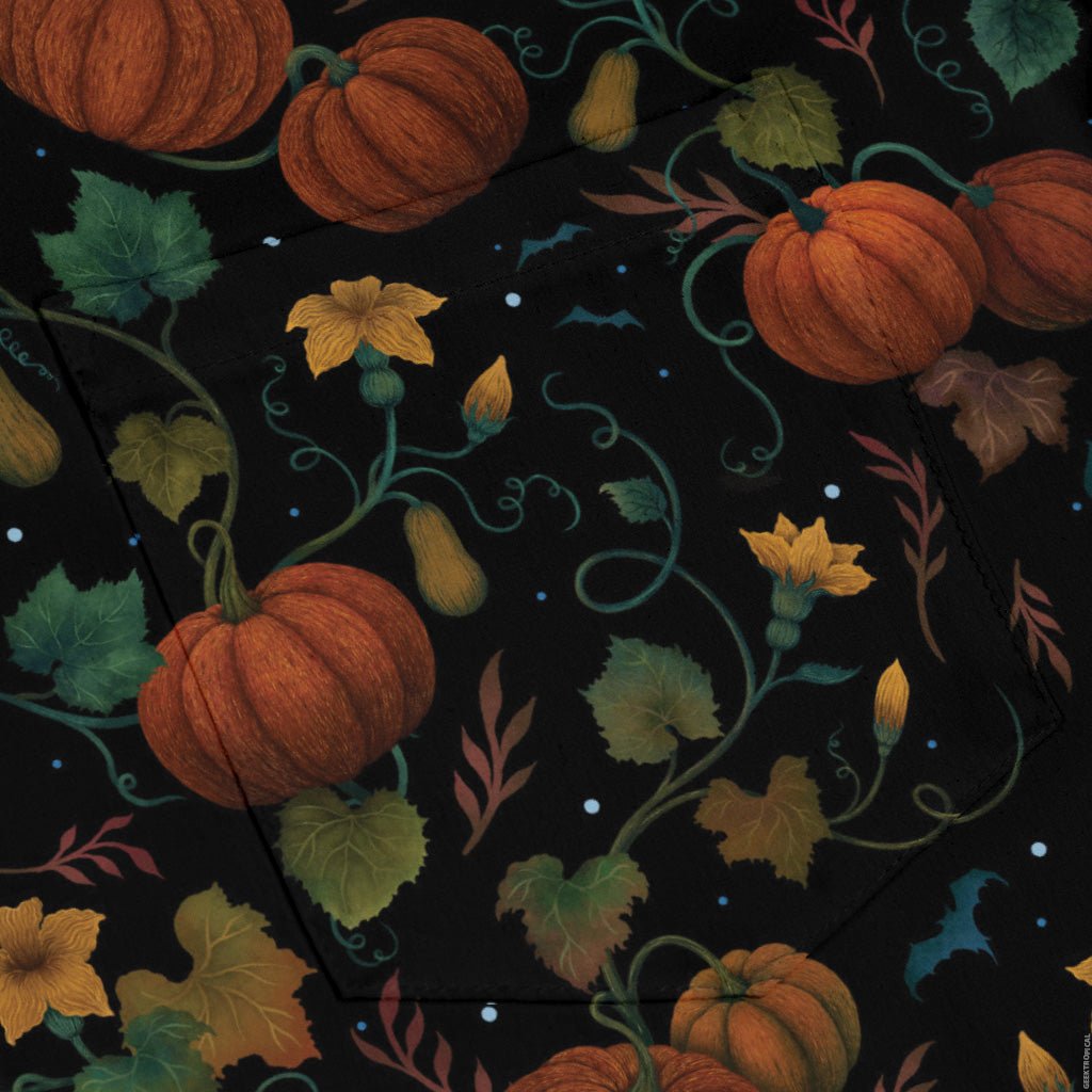 Pumpkin Bats Long Sleeve Button Up Shirt