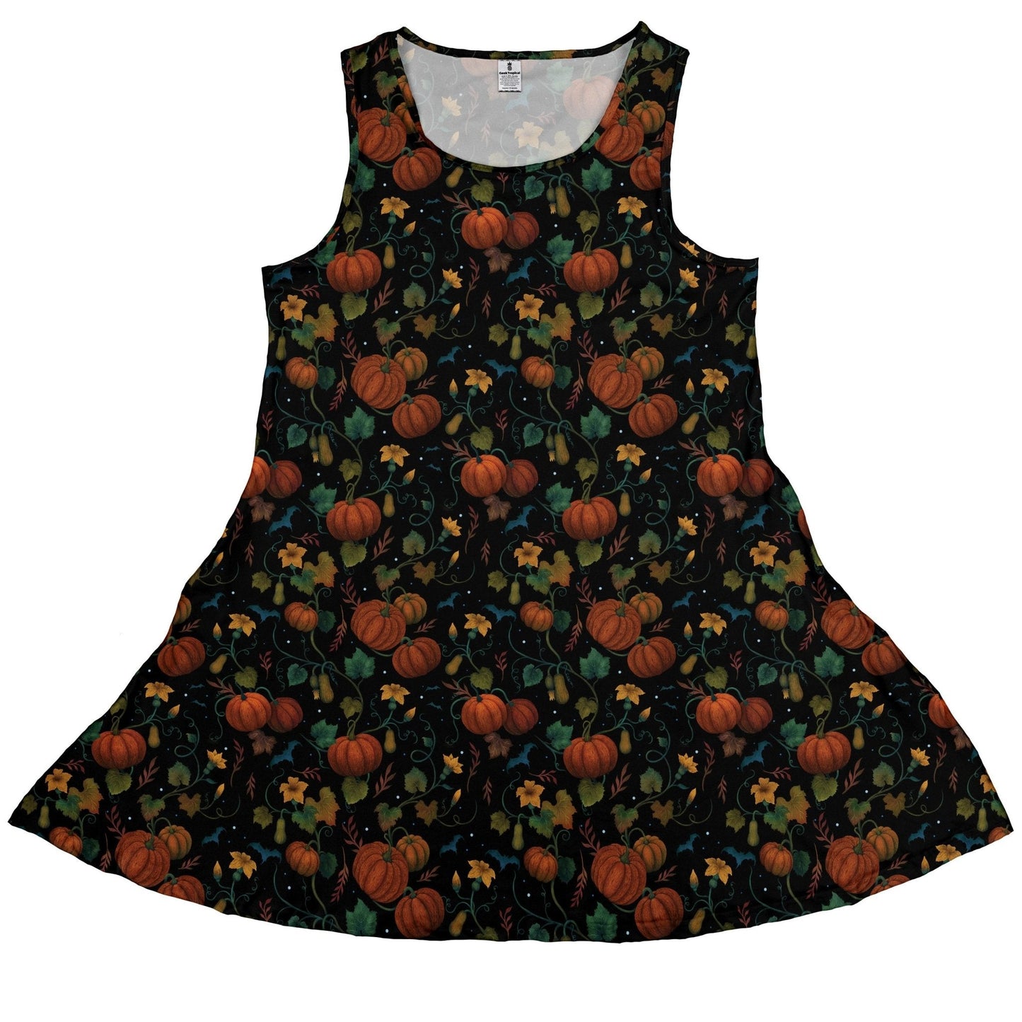 Pumpkin Bats Sleeveless Dress