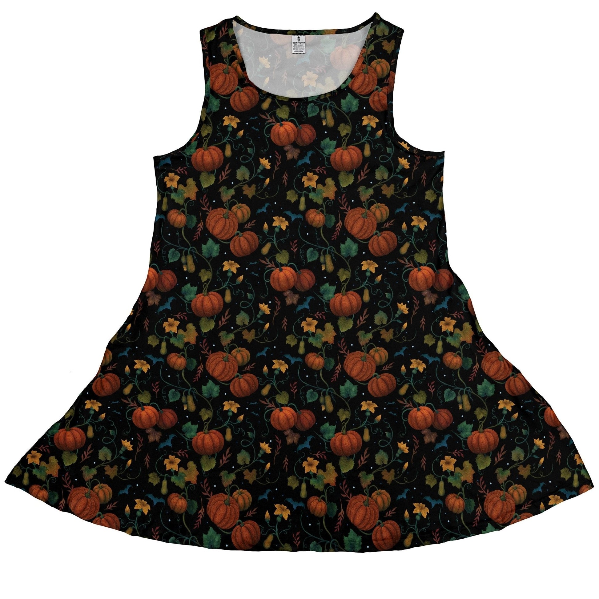 Pumpkin Bats Sleeveless Dress