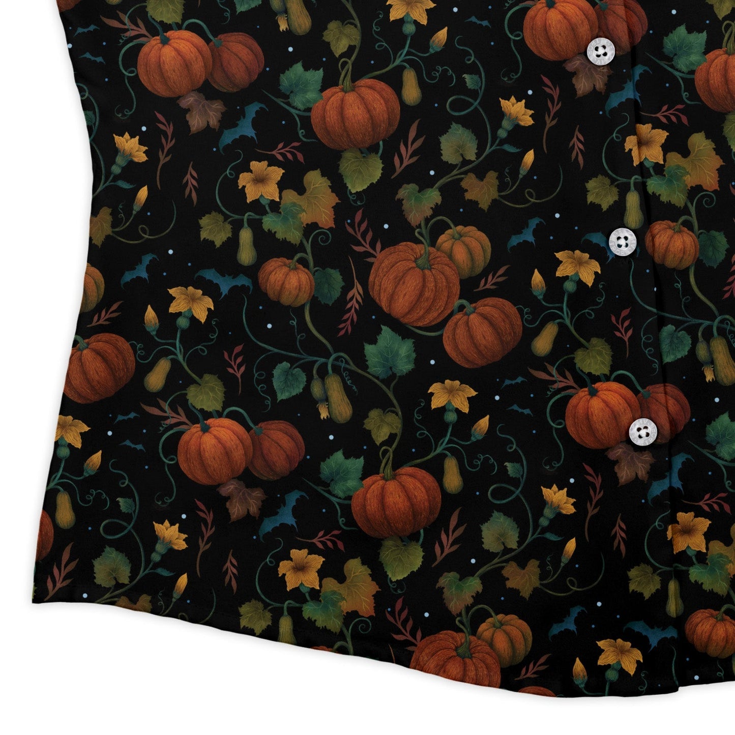 Pumpkin Bats Curvy Button Up Shirt