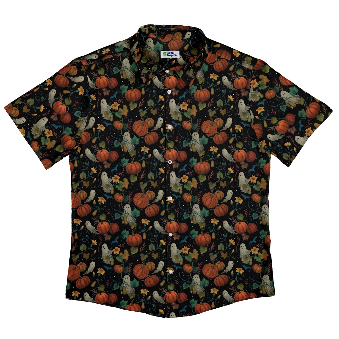 Pumpkin Ghosts Button Up Shirt
