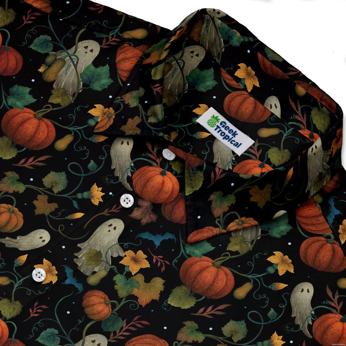 Pumpkin Ghosts Button Up Shirt